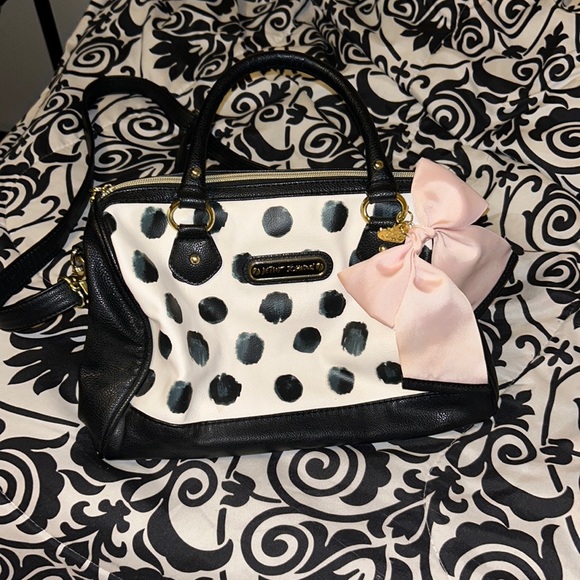 Betsey Johnson Handbags - betsey johnson polka dot bow bag